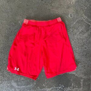 Men's Small Under Armour Heatgear Basketball Game Shorts Red